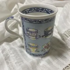 ファインボーンチャイナ カラフルティーカップデザインマグカップ　４月末まで