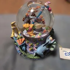 希少】 ディズニー プーさん スノードーム 陶器 オルゴール 動作品