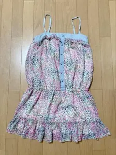 iiMK ミシェルクラン　花柄 ノースリーブ キャミソール ワンピ　38サイズのサムネイル