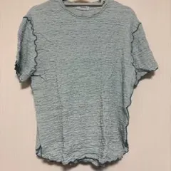 Tシャツ　フリル付き　水色