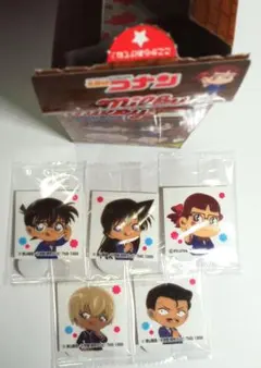 コンプリート 名探偵コナン 不二家ミルキーチョコレート 透明シール 5枚+1枚