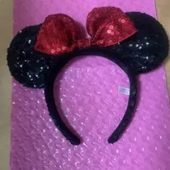 ディズニー　カチューシャ　スパンコール　ミニー