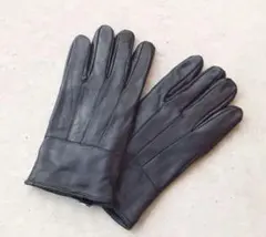 【中綿入り】ラムレザー（羊革）レザーグローブ【M】革手袋 ブラック 新品