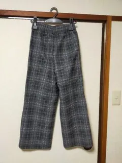 グレー系チェック カジュアルパンツ レディース Msize