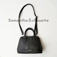 サマンサ アンドシュエット ブラック ハンドバッグ ショルダーバッグ フォーマル