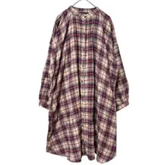 TOMMY HILFIGER チェック柄 オーバーサイズ シャツワンピース　S