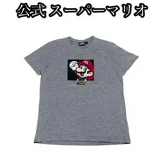 公式 スーパーマリオ 海外限定 TEE アニメ gray プリント ユーロ企画