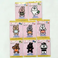 バニーコンビニ　パイルワッペン　８種　BUNNI KONBINY　シール　新品