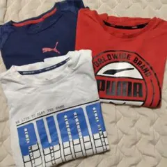 PUMA　プーマ　ＴシャツロンＴ３枚セット１４０cm