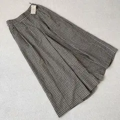 Samansa Mos2 チェック柄ワイドパンツ