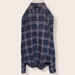 GAP ボタンダウン シャツ 長袖 チェック XXS ユニセックス