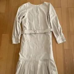 NICE CLAUP ロングワンピースMサイズ　アイボリー