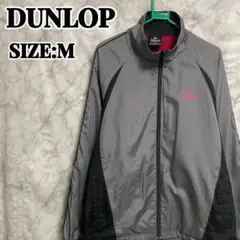 DUNLOP ジップアップナイロンジャケット ワンポイントロゴ プリント 長袖M