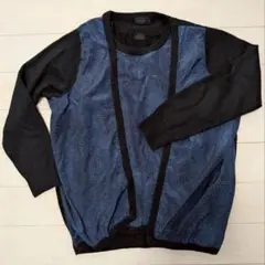 apart by lowrys 紺×黒 ニットカーディガン・タンクトップセット