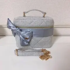 ⋱ NICE CLAUP ⋰ ノベルティ バニティバッグ サックスブルーのサムネイル