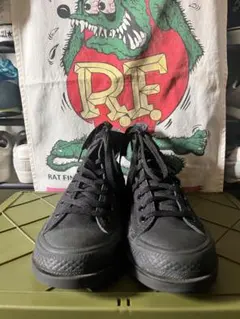 CONVERSE ALLSTAR HIブラックモノクローム 25㎝ソール防水仕様