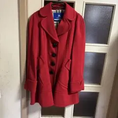 BURBERRY BLUE LABEL バーバリーコート 36 レッド