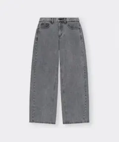 GU ローライズバギージーンズ L グレー