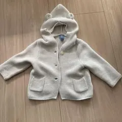 新品　babyGap くま耳フード付きカーディガン 6-12M