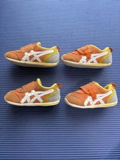 ASICS キッズ スニーカー　オレンジ　14cm & 15cm セット