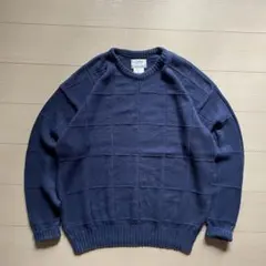 90s L.L.bean USA製 コットンニット ネイビー XL