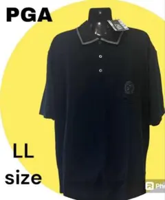 【PGA】新品 未使用　ポロシャツ　ゴルフ協会　半袖 黒 ブラックのサムネイル