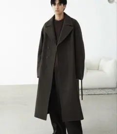 廃盤ネイビー　SMOOTH HERRINGBONE MAXI OVER COAT