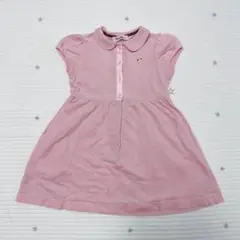 【セール】ファミリア　鹿の子ポロシャツワンピース　ピンク　半袖　120