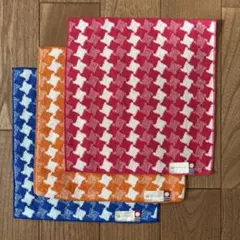 【24h以内発送】今治タオル タオルハンカチ 3枚セット 赤 オレンジ 青