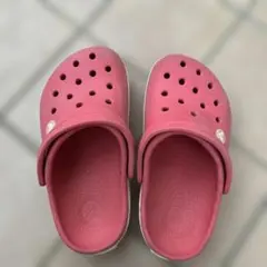 crocs ピンク キッズサンダル　J1(19.5)
