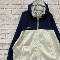 コロンビア　マウンテンパーカー　ホワイトM ロゴ刺繍アウトドア923