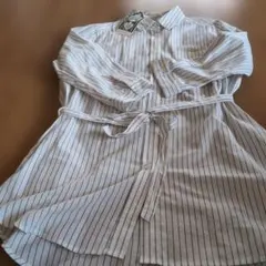 SHOO-LA-RUE ストライプ七分袖ブラウス