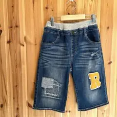【しまむら】【バースデイ】キッズ服　150 パンツ　デニム　ダメージ　ブルー系