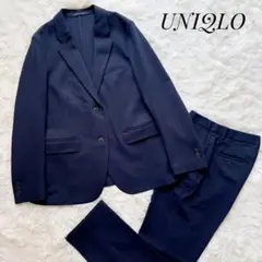 UNIQLOユニクロ 感動ジャケット＆パンツ ネイビー セットアップ洗濯可L/Sのサムネイル