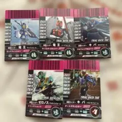 仮面ライダーバトルガンバライド トライアルデータタグカード 5枚セット