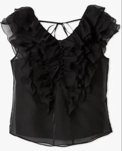 H&M - ★H&M★フリル★ボウタイ★ブラウス★黒色★ ☆H&M☆フリル☆ボウタイ☆ブラウス☆黒色☆ - メルカリ