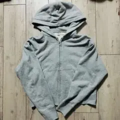 GU グレー フルジッパー パーカー