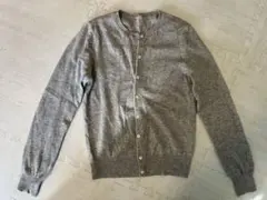 無印　ウール100% グレー カーディガン M