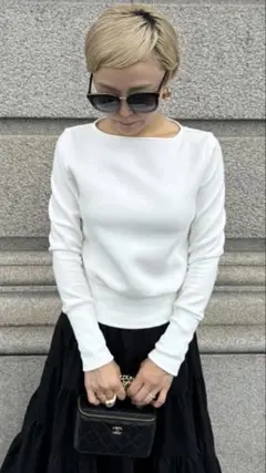 JENNE日本製美ライントレーナー♡Mサイズホワイト白ジェンヌ