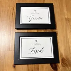 ウェルカムボード Groom Bride 2点セット