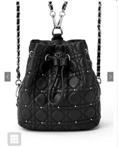 2Wayキルティングスタッズリュック[dd455]