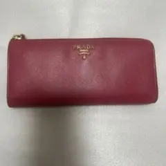 PRADA サフィアーノレザー　 長財布 ピンク系