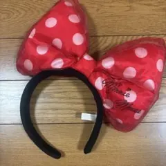 ミニーマウス 赤い水玉リボンカチューシャ