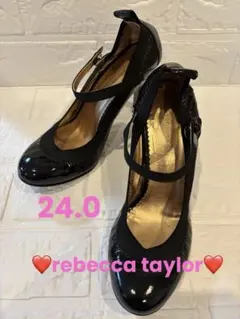 rebecca taylor パンプス ブラック 24cm レベッカテイラーのサムネイル