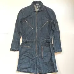 【極希少】ラルフローレン Rugby リネン混 デニムジャンプスーツ S