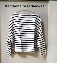 トラディショナルウェザーウェア ボーダー ネイビー S