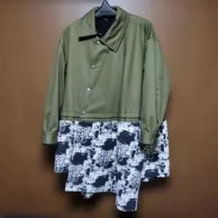 COMME des GARCONS 花柄 捻れ 切替し コートのサムネイル