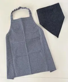 キッズエプロン 三角巾　肩紐腰ゴムタイプ