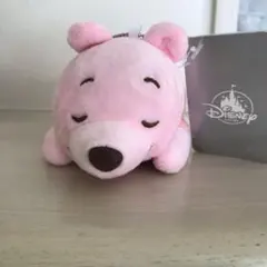 くまのプーさん　ピンク　キーチェーン付き　ぬいぐるみ