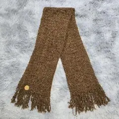 美品✨​FENDI✨編み込み マフラー ストール レザーワッペン イタリア製のサムネイル